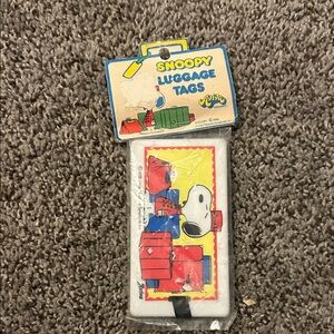 Vintage 1958 Snoopy Luggage Tags NWT